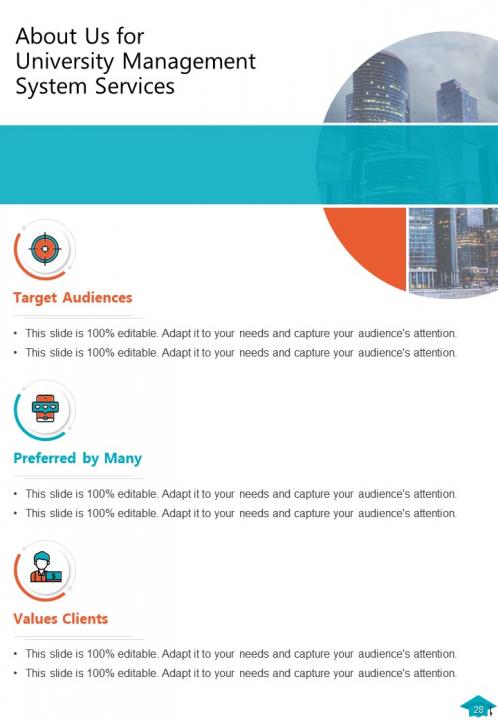 One pager university management system proposal template Slide29
