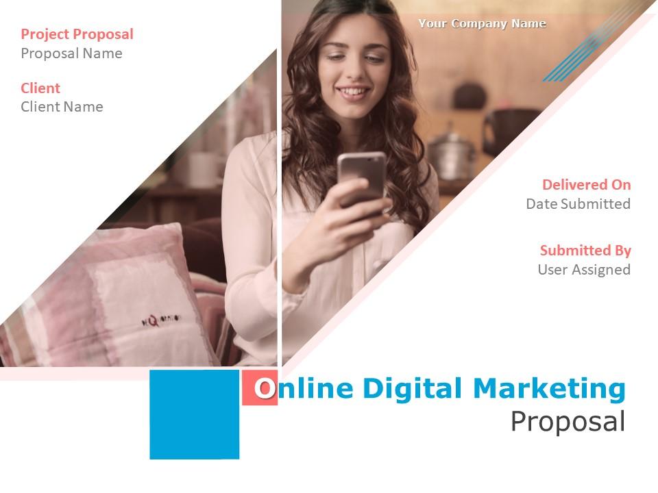 Online digital marketing proposal powerpoint presentation slides Slide00
