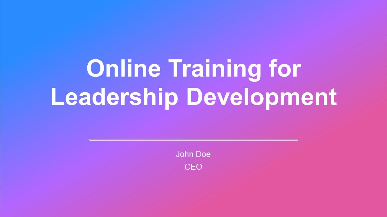 Online Training For Leadership Development PPT Template AT