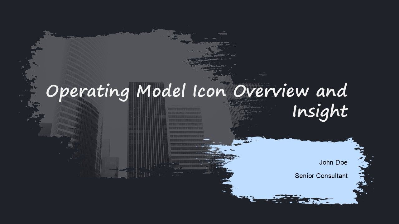 Operating Model Icon Overview And Insight PPT Sample ACP