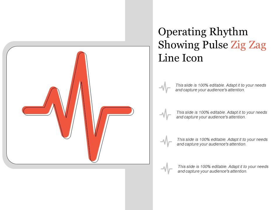 Operating rhythm showing pulse zig zag line icon Slide01