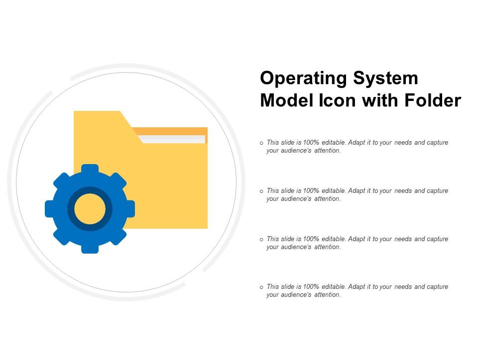 Operating System Model Icon With Folder | PowerPoint Slide Template ...
