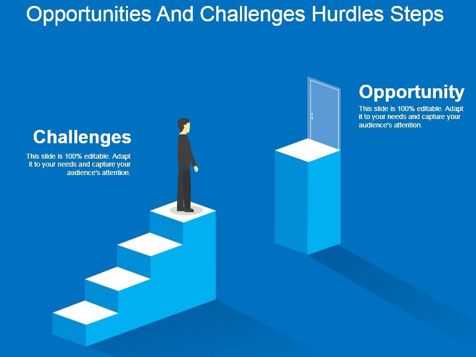 opportunities_and_challenges_hurdles_steps_powerpoint_shapes_Slide01