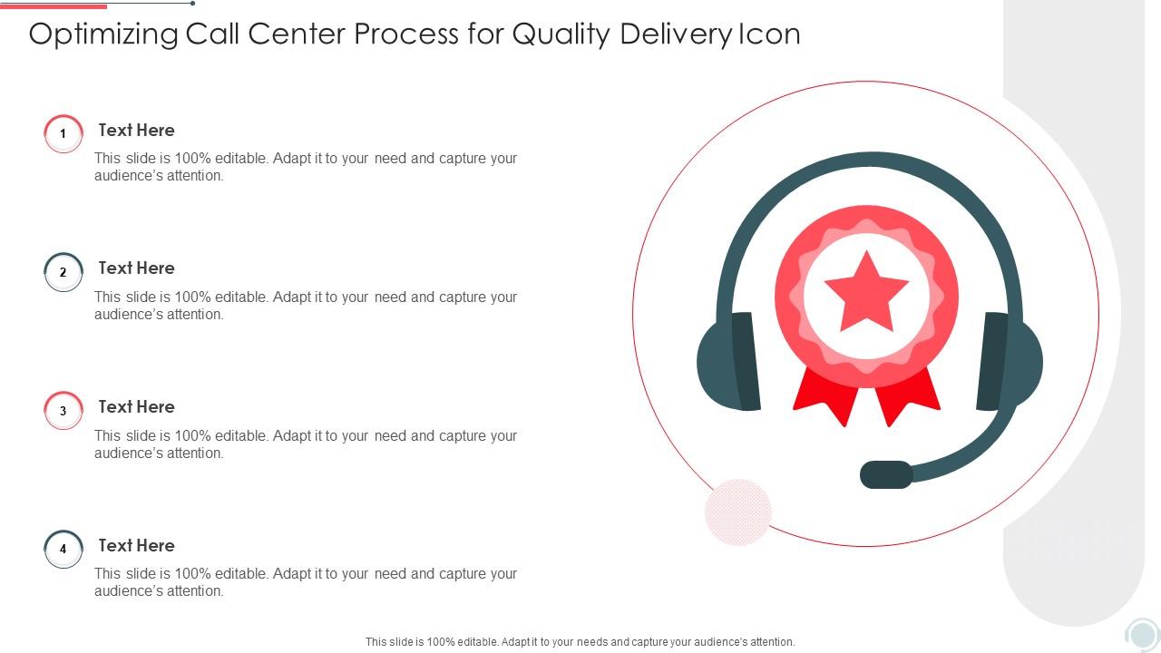 Optimizing Call Center Process For Quality Delivery Icon