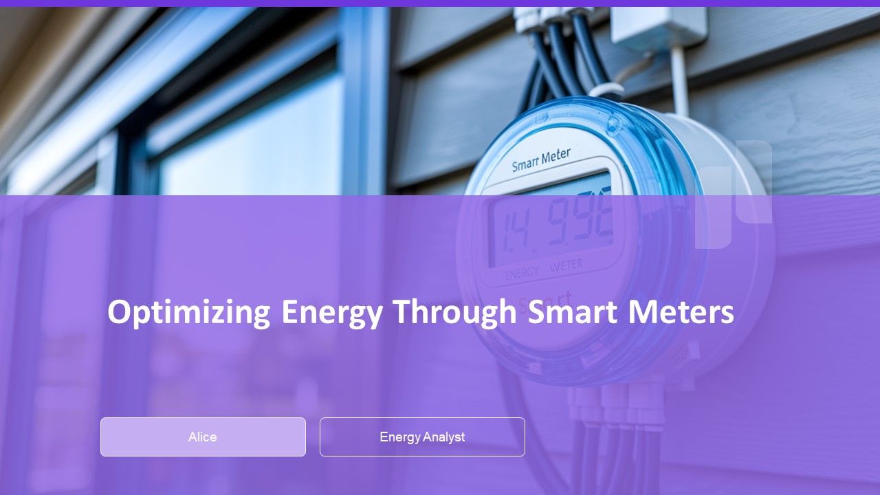 Optimizing Energy Through Smart Meters PPT PowerPoint AT