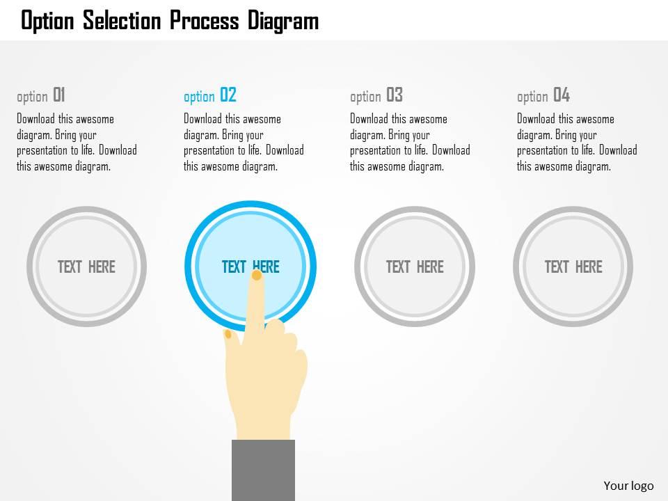 Option Selection Process Diagram Flat Powerpoint Design | PowerPoint ...
