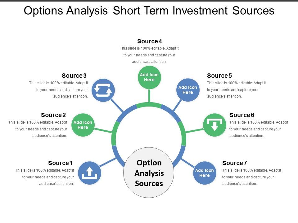 Options Analysis Short Term Investment Seven Sources Presentation