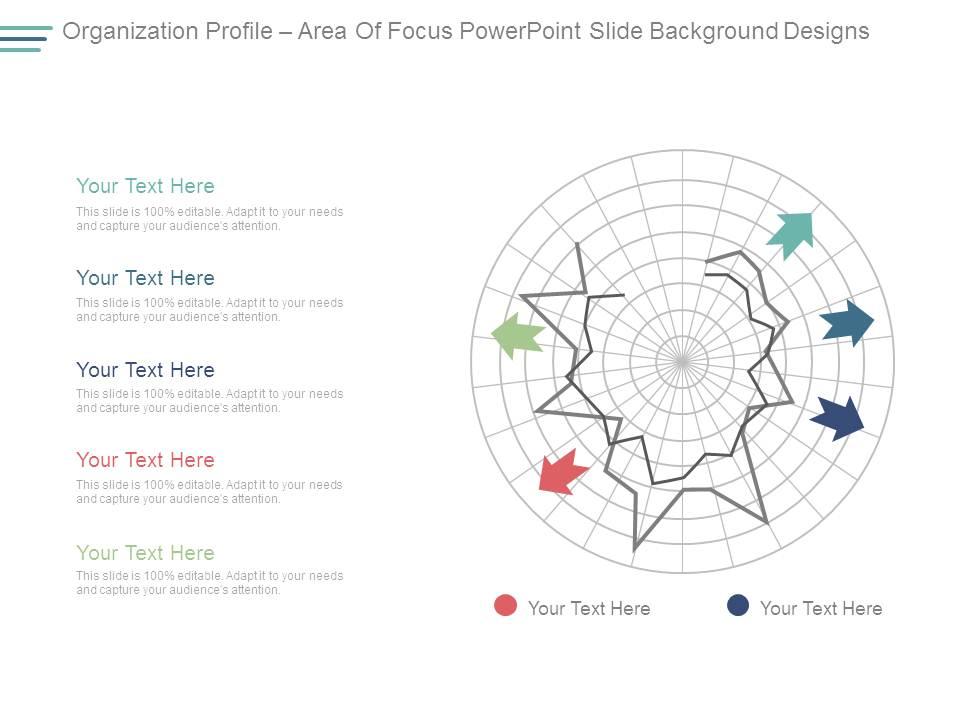 Organization profile area of focus powerpoint slide background designs Slide00