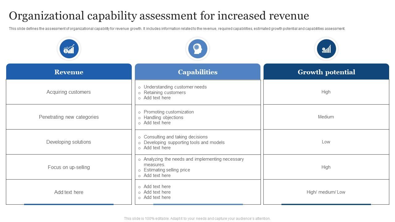 Organizational Capability Assessment For Increased Revenue PPT Example