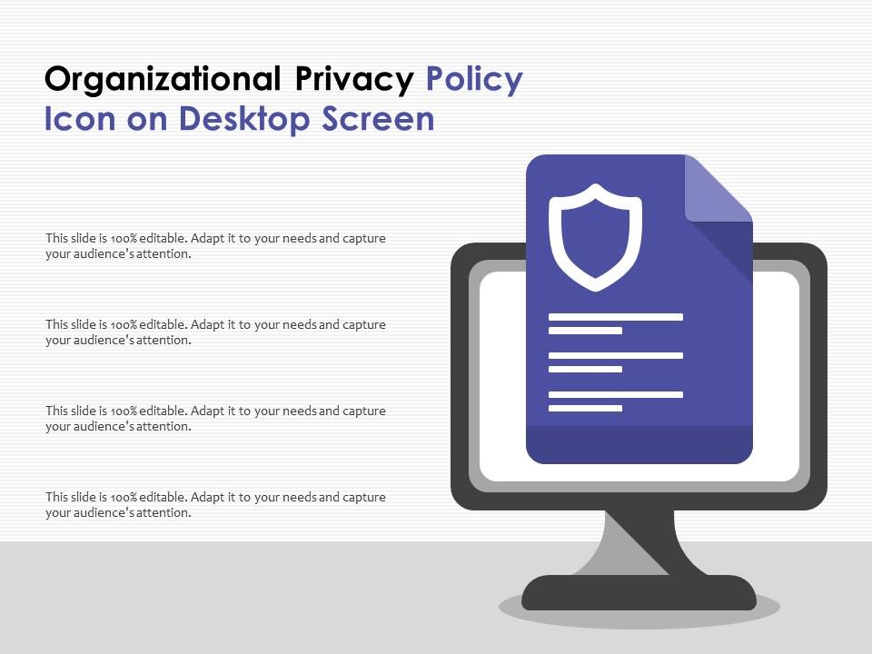 Organizational privacy policy icon on desktop screen