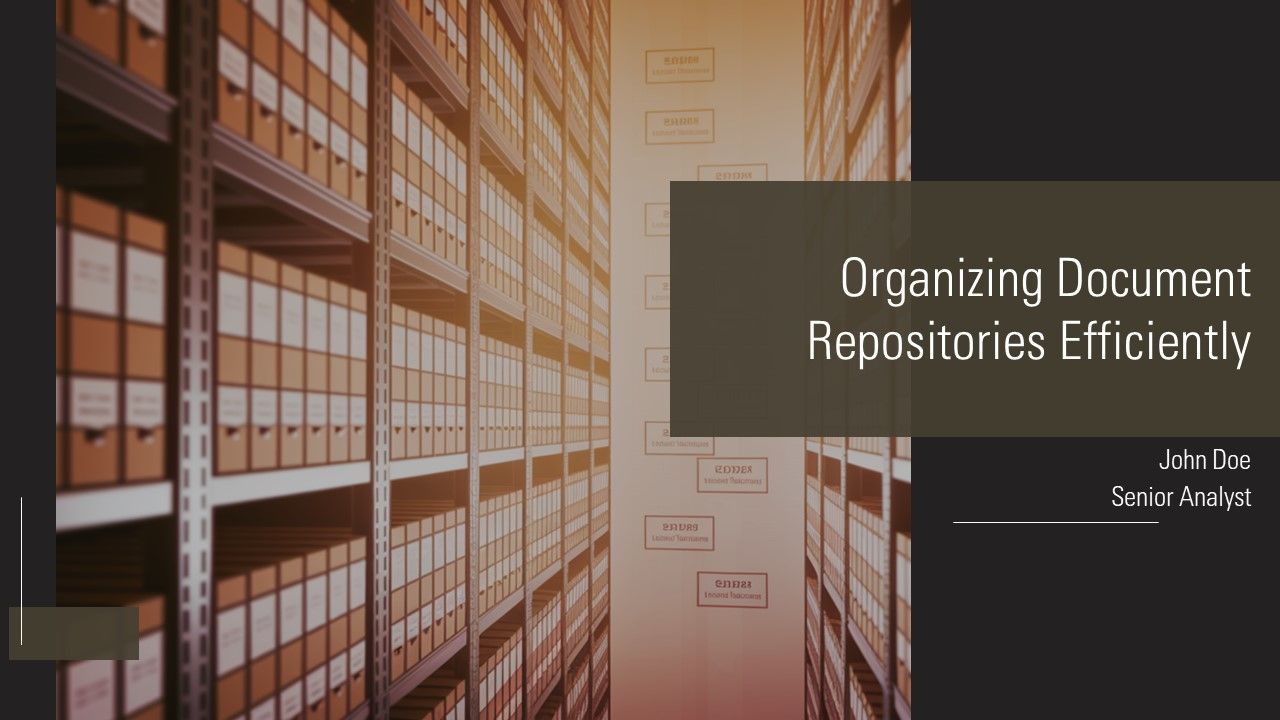 Organizing Document Repositories Efficiently PPT Demonstration AT Organizing Document Repositories Efficiently PPT Demonstration AT