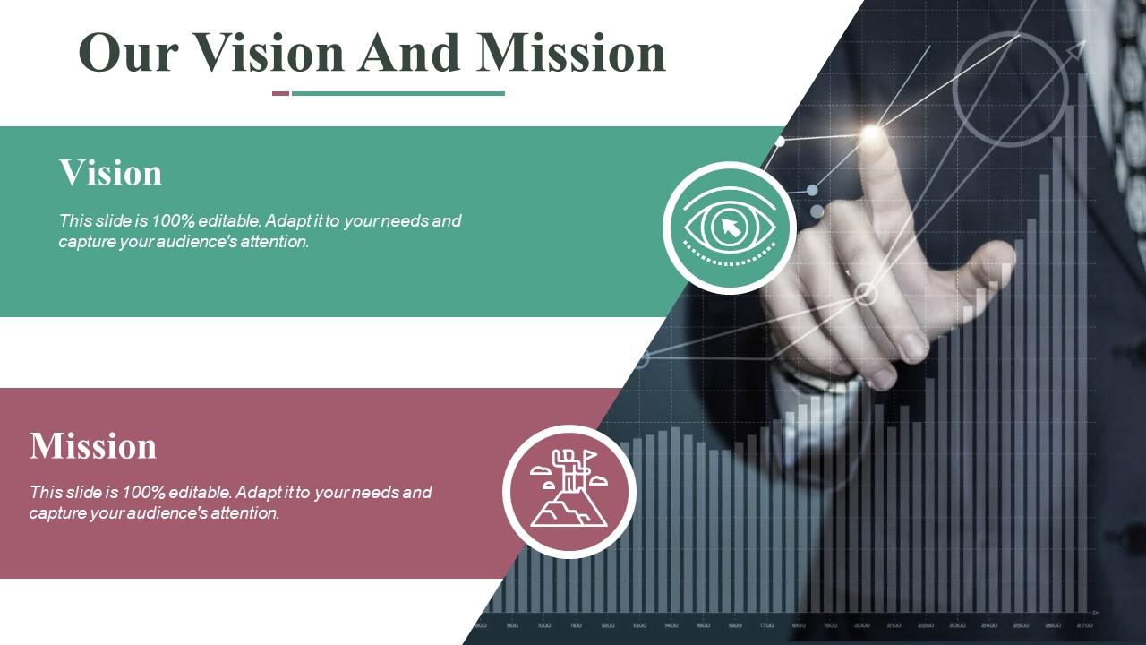 Our vision and mission ppt professional slideshow Slide00