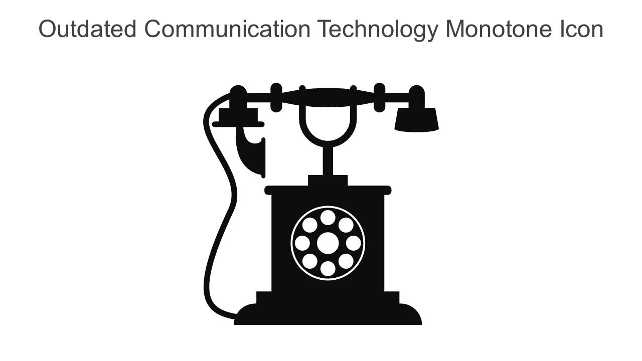 Outdated Communication Technology Monotone Icon In Powerpoint Pptx Png ...