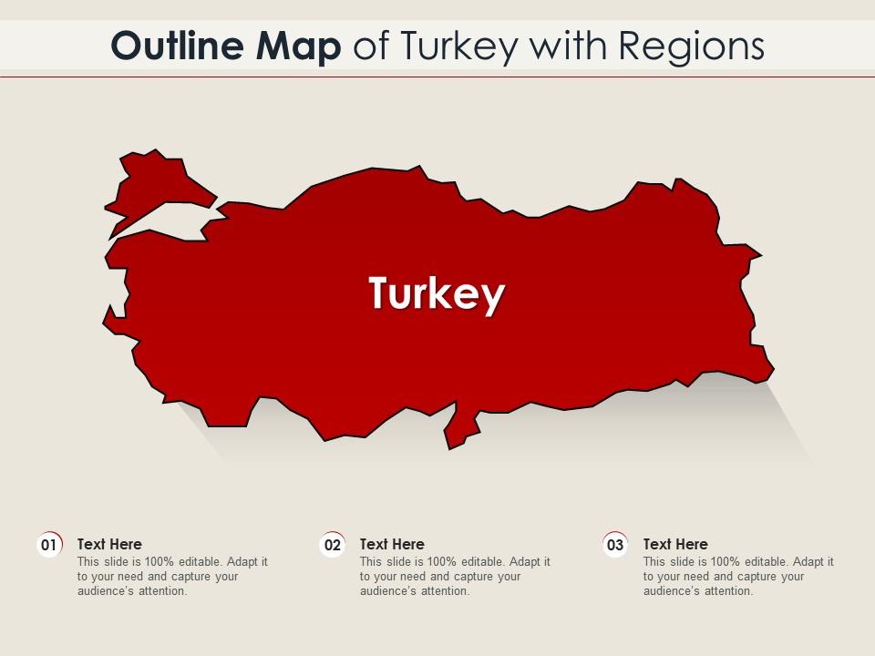 Outline map of turkey with regions Slide01