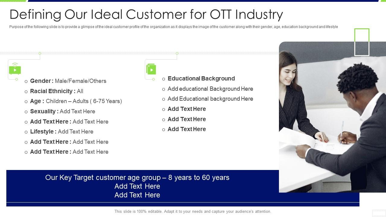 Over the top industry investor funding defining our ideal customer for ott industry