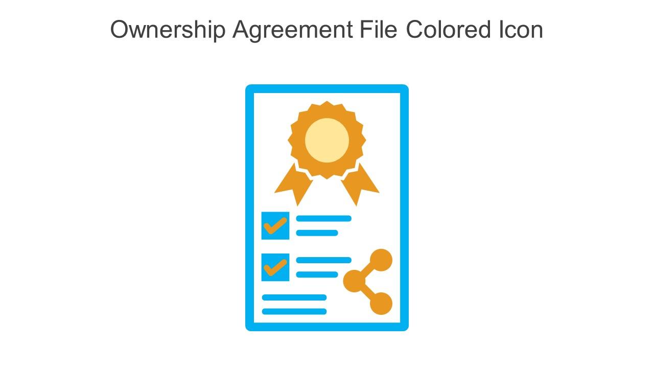 Ownership Agreement File Colored Icon In Powerpoint Pptx Png And