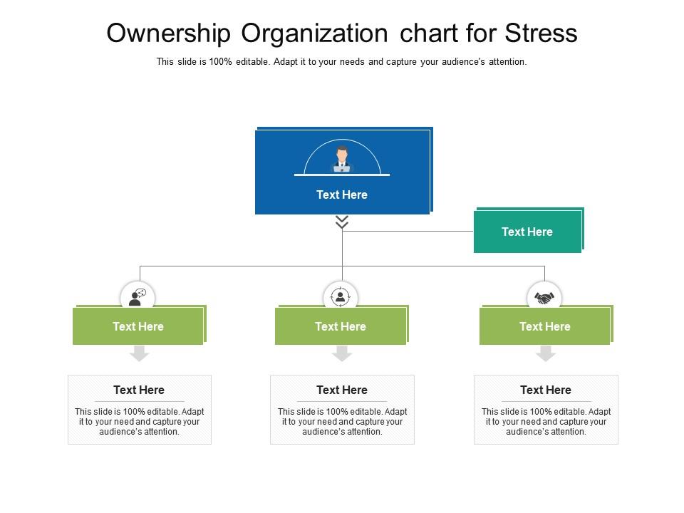 Ownership organization chart for stress infographic template