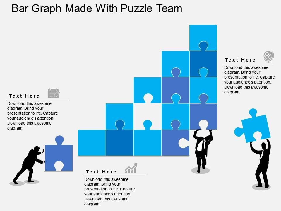 pa_bar_graph_made_with_puzzle_team_flat_powerpoint_design_Slide01