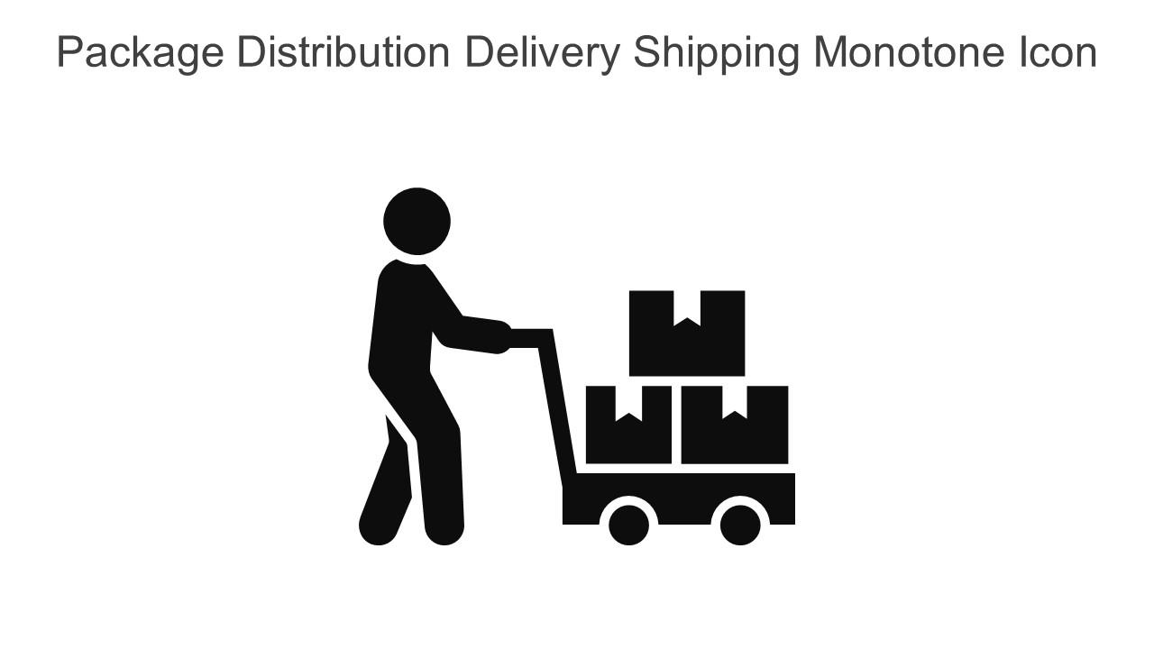 Package Distribution Delivery Shipping Monotone Icon In Powerpoint Pptx Png And Editable Eps Format