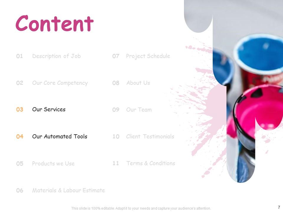 Painting contractors proposal template powerpoint presentation slides