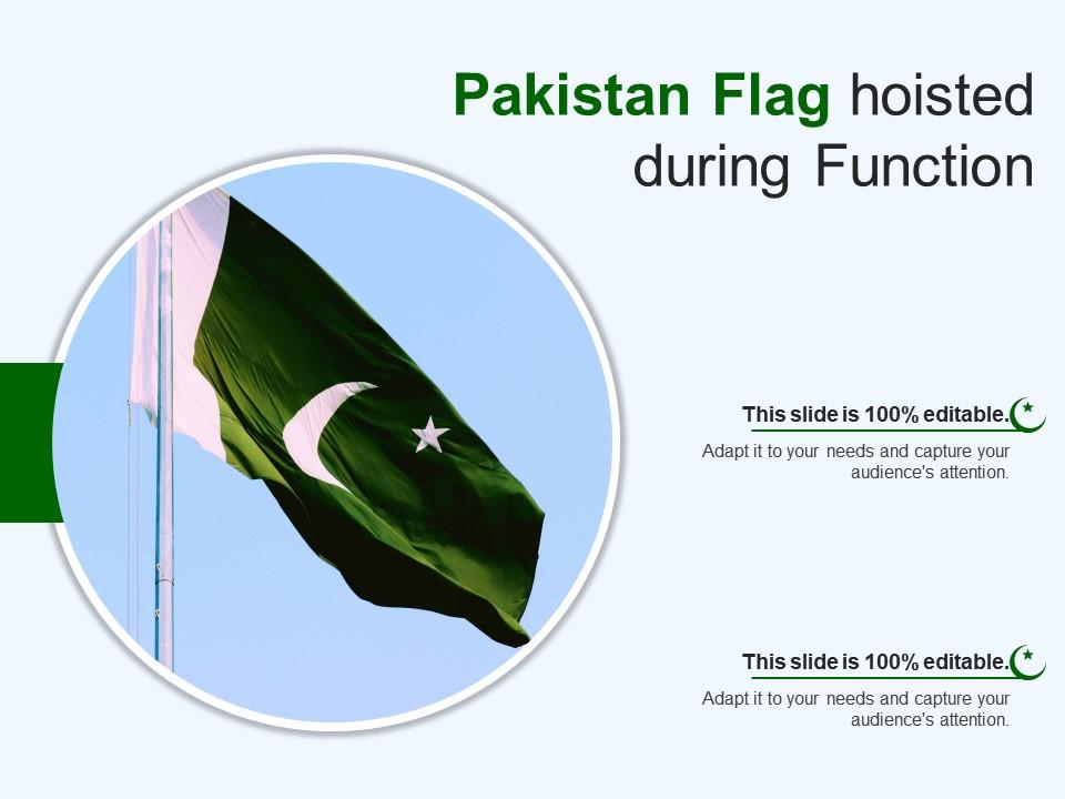 Pakistan flag hoisted during function Slide00