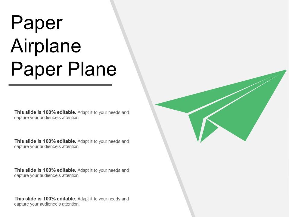 Paper Airplane Paper Plane PowerPoint Presentation Sample Example