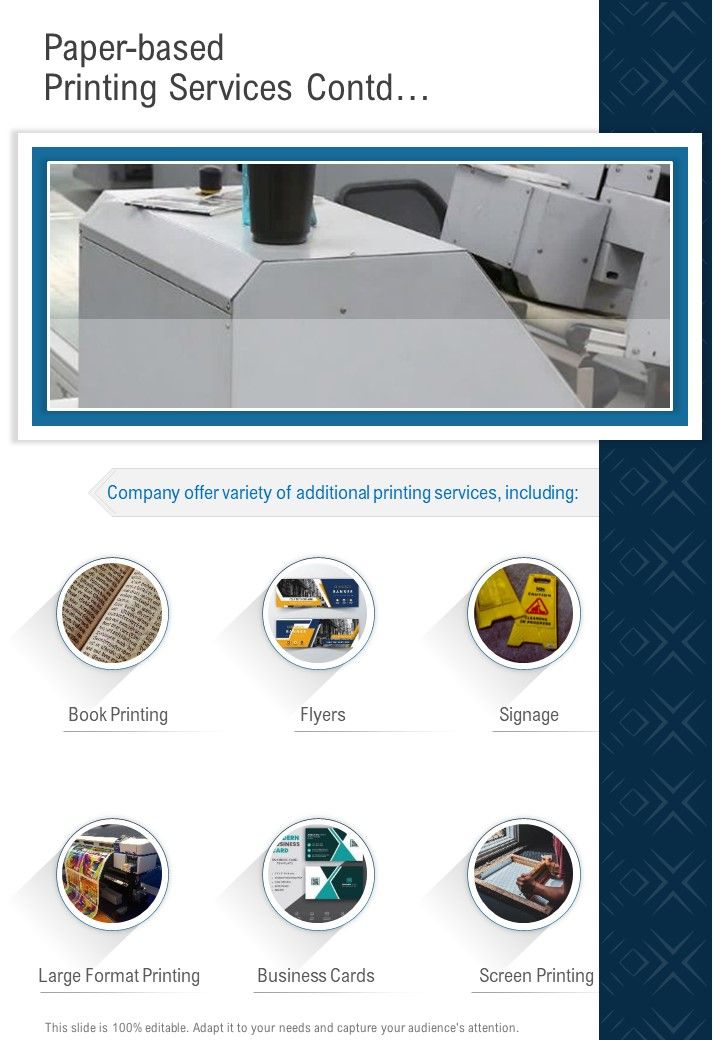 Paper Based Printing Services Contd One Pager Sample Example Document