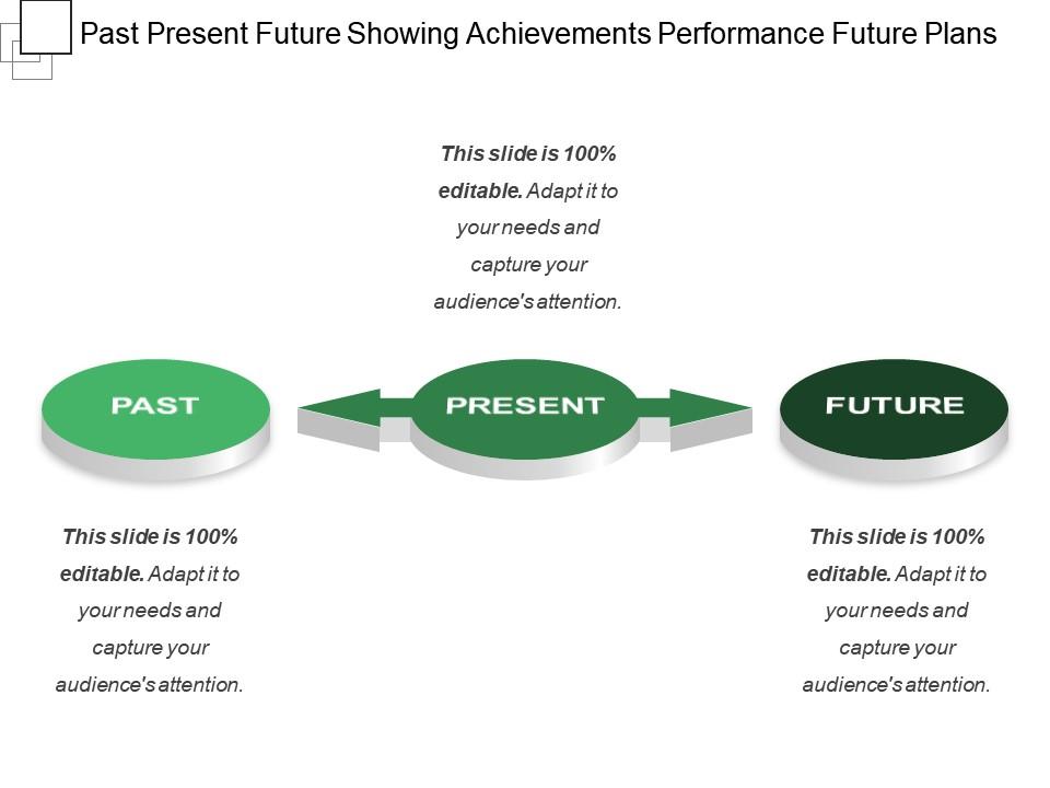 Past present future showing achievements performance future plans Slide01