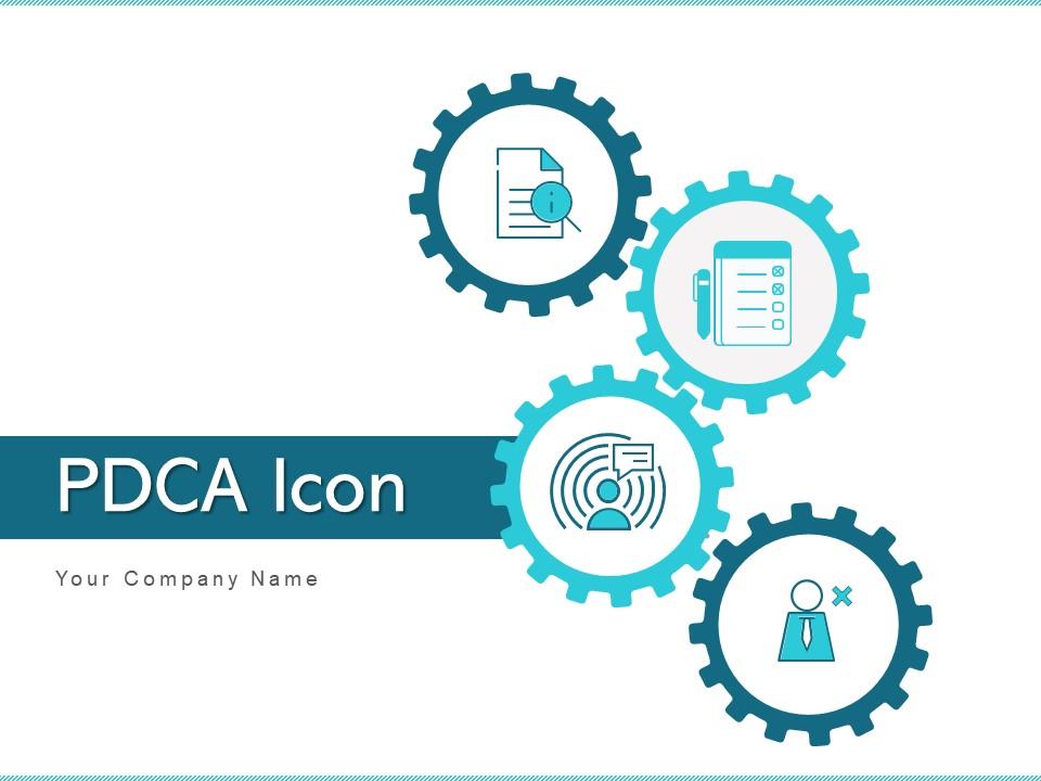 PDCA Icon Management Process Business Solutions Improvement Measures Slide00