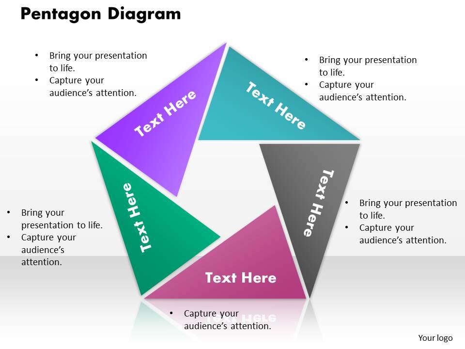 Pentagon Diagram PowerPoint Template Slide Graphics Presentation