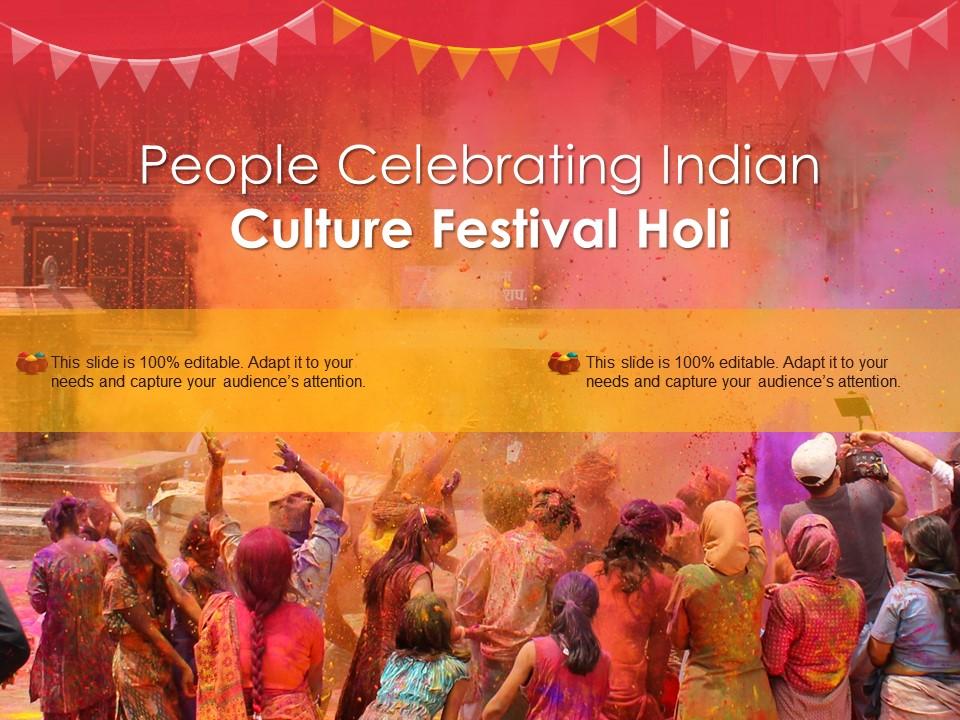 People Celebrating Indian Culture Festival Holi