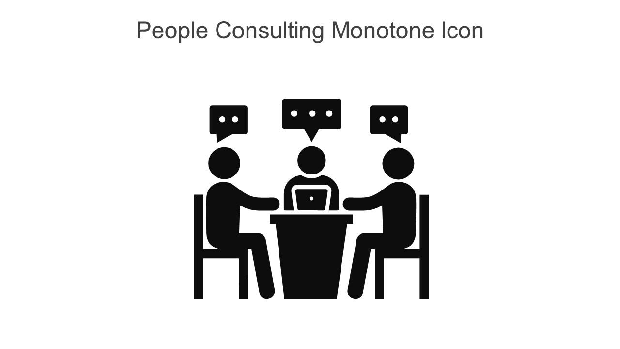 People Consulting Monotone Icon In Powerpoint Pptx Png And Editable Eps Format