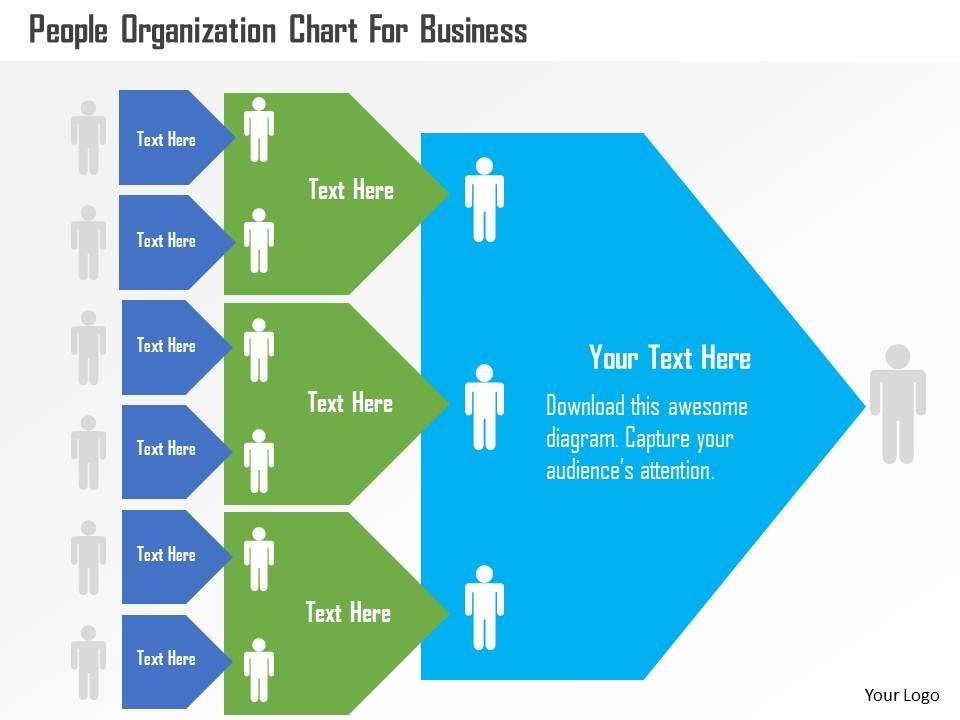 People organization chart for business flat powerpoint design Slide01