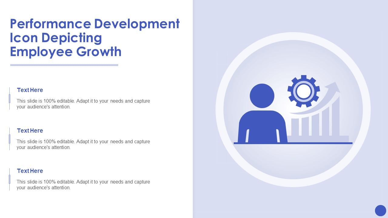 Performance Development Icon Depicting Employee Growth Slide01