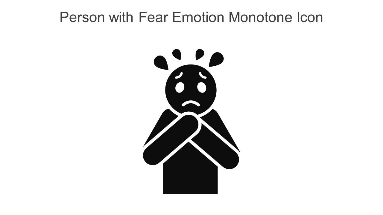 Person With Fear Emotion Monotone Icon In Powerpoint Pptx Png And