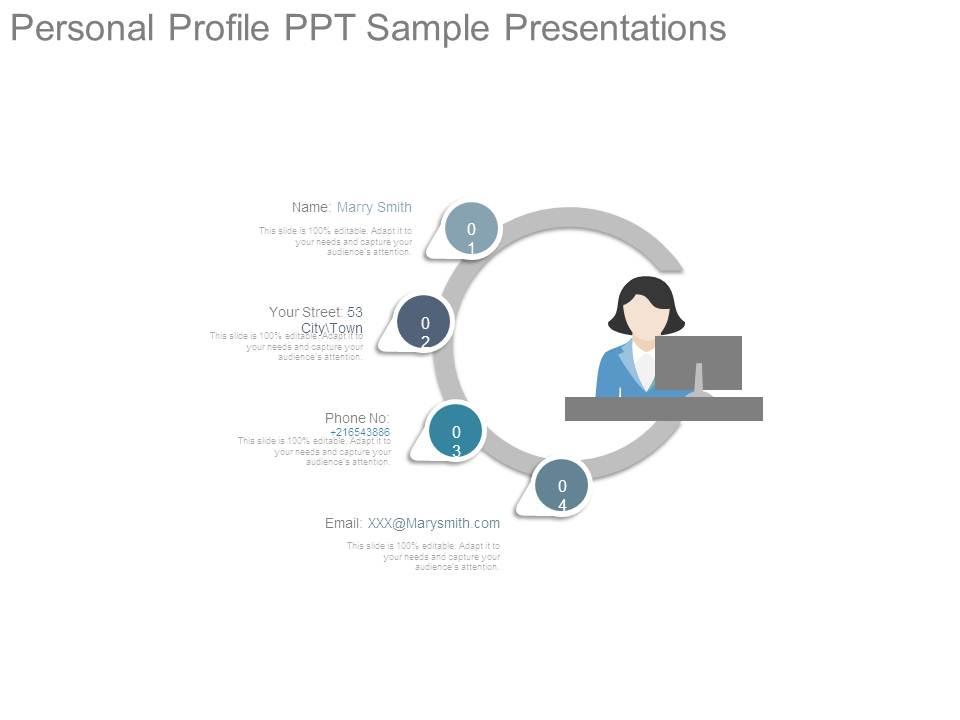 Personal profile ppt sample presentations Slide00