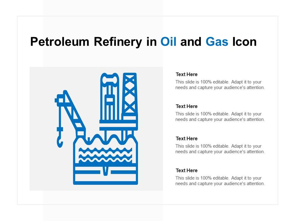 Petroleum refinery in oil and gas icon Slide00
