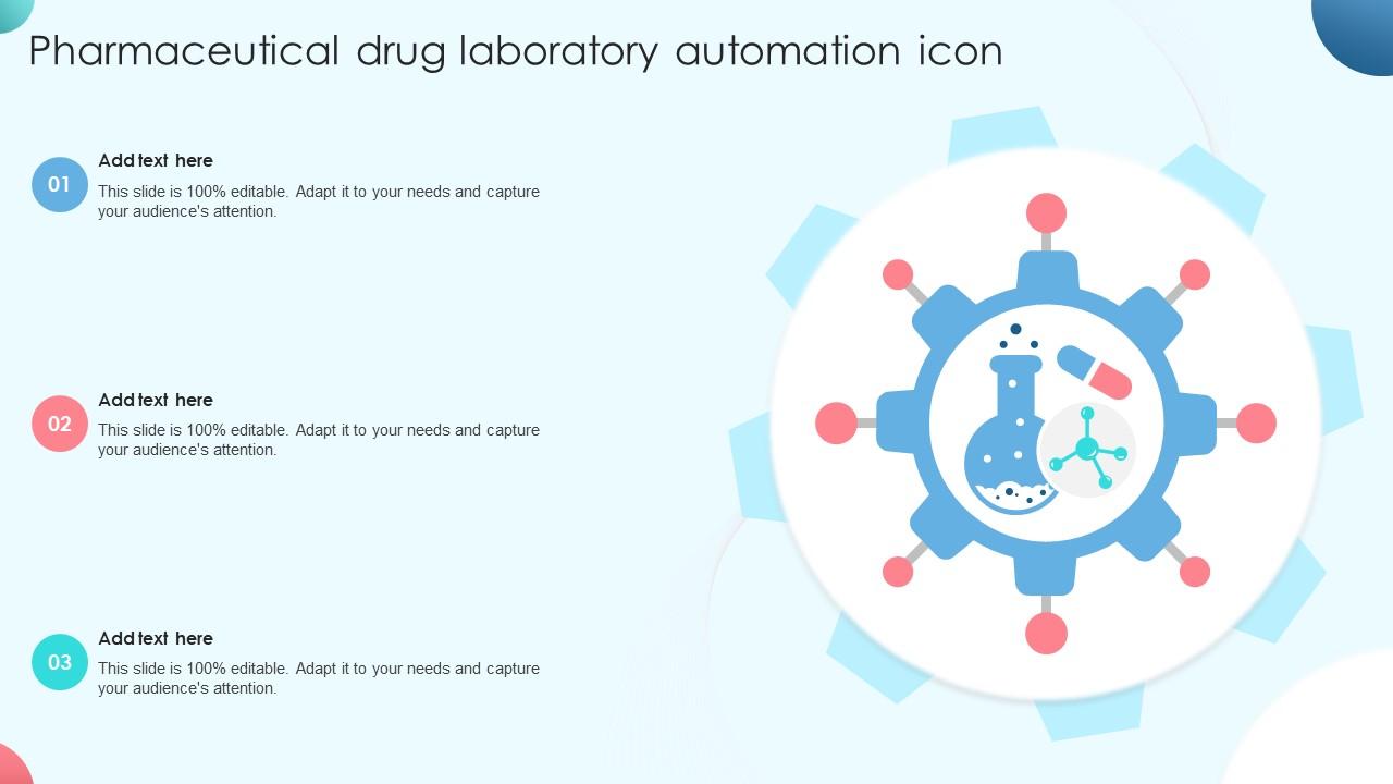 Pharmaceutical Drug Laboratory Automation Icon PPT Template