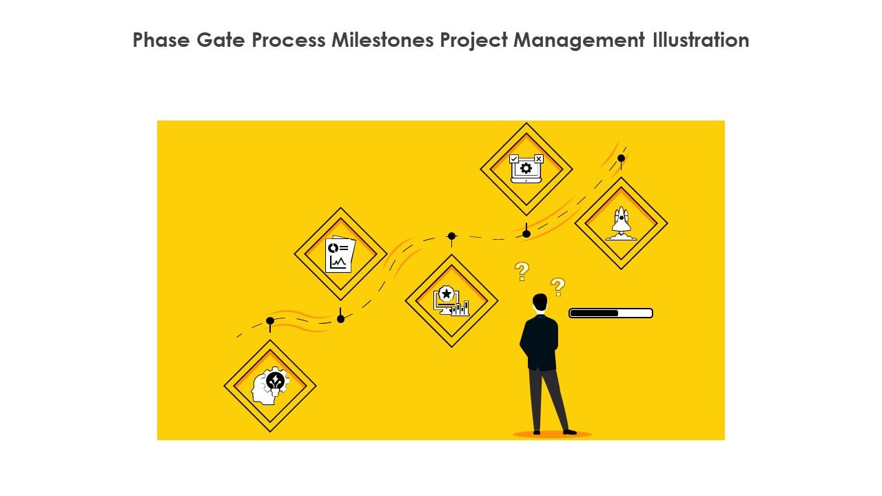 Phase Gate Process Milestones Project Management Illustration PPT Sample