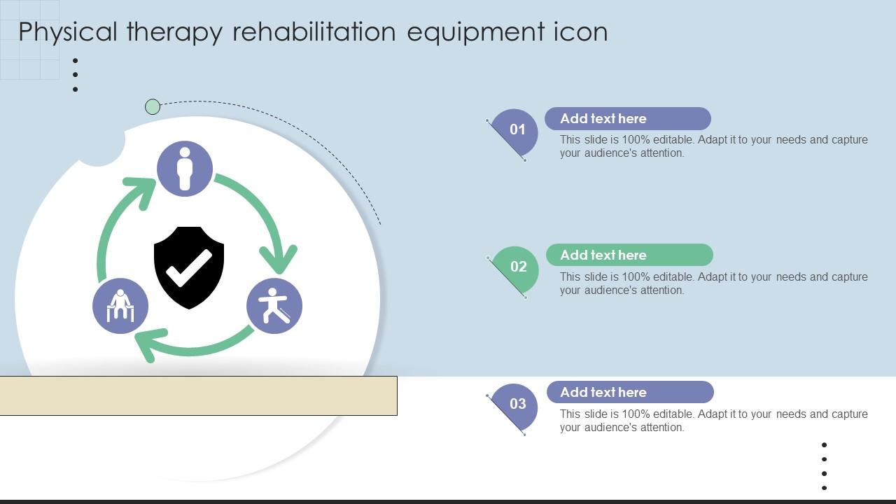 Physical Therapy Rehabilitation Equipment Icon Ppt Template PPT Sample
