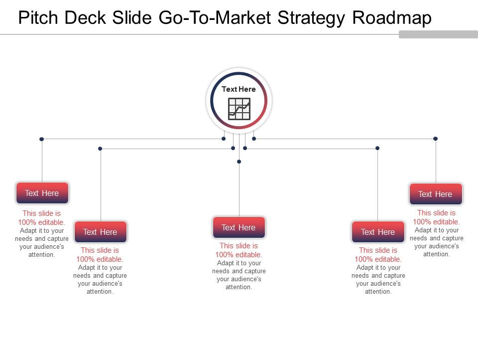 Pitch deck slide go to market strategy roadmap ppt sample Slide01
