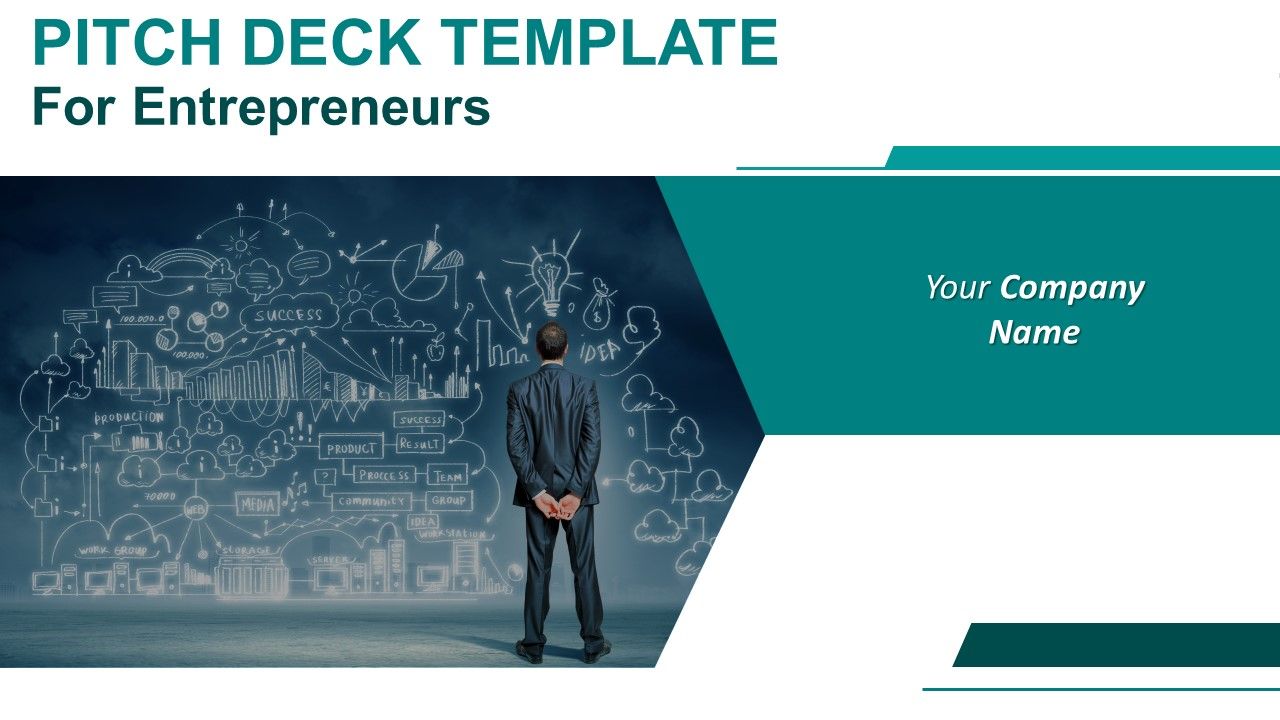 Pitch deck template for entrepreneurs powerpoint presentation slides Slide01