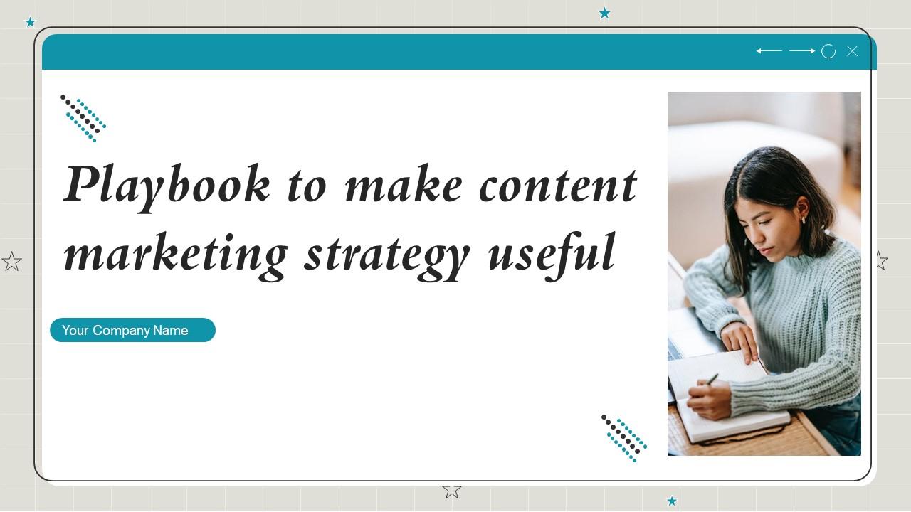 Playbook To Make Content Marketing Strategy Useful Complete Deck Slide01