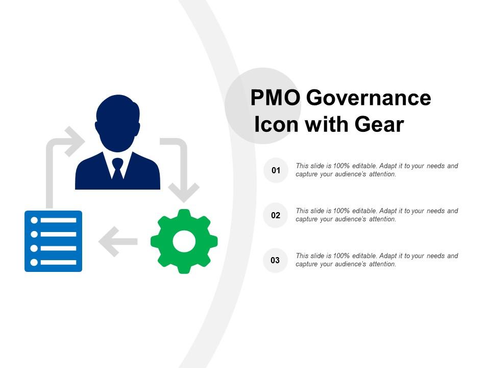 Pmo governance icon with gear Slide00