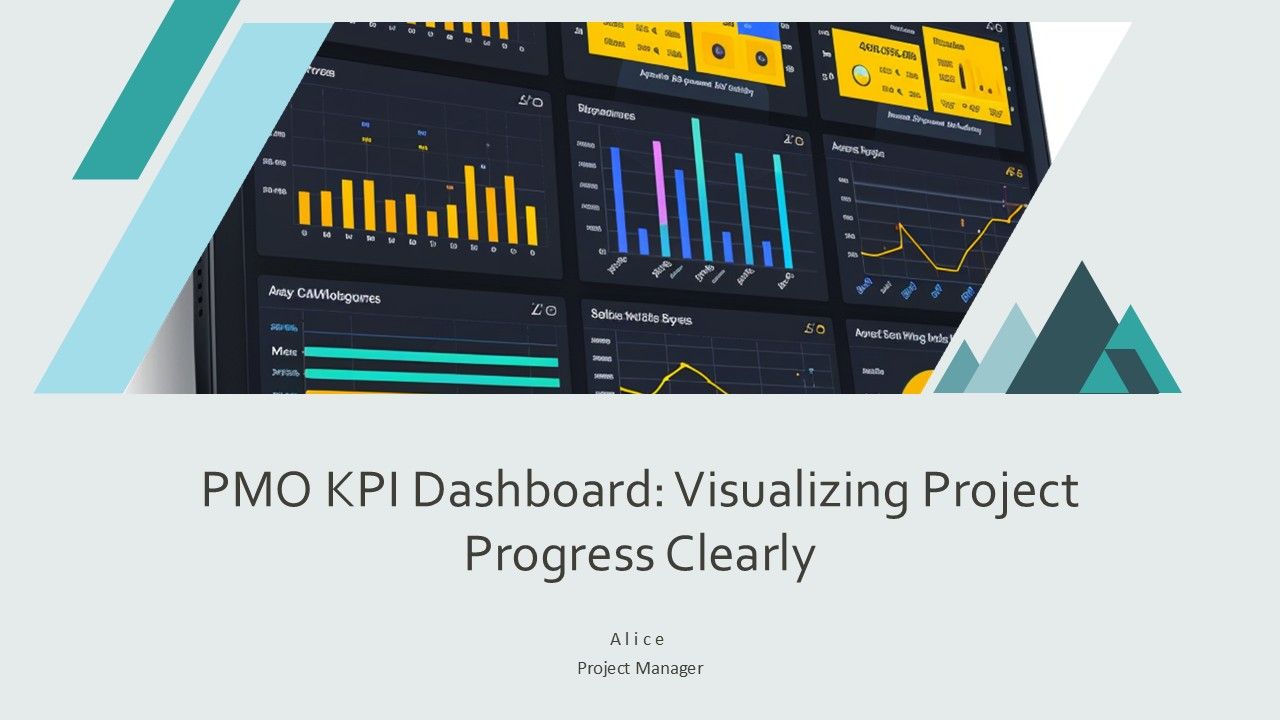 PMO KPI Dashboard Visualizing Project Progress Clearly PPT Demonstration AT