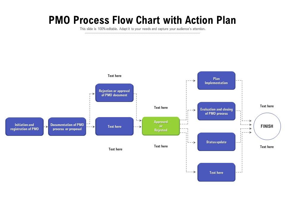 Pmo process flow chart with action plan Slide00
