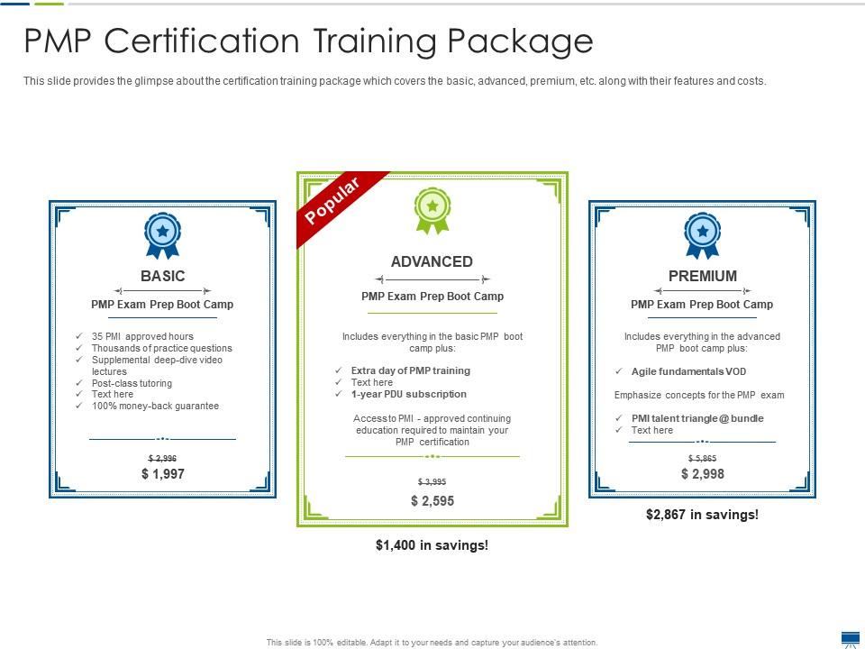 PMP Certification Training Package Project Management ...