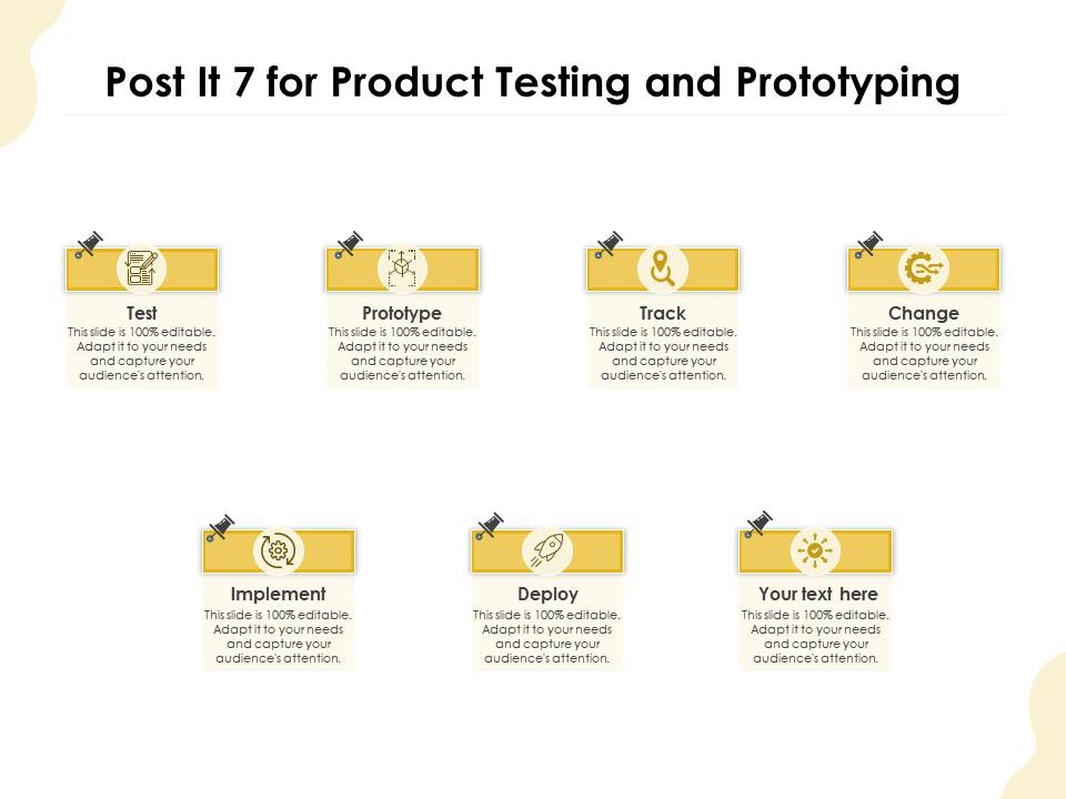 Post it 7 for product testing and prototyping