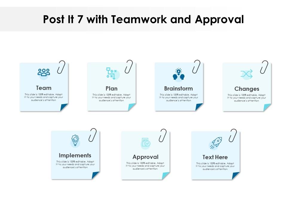 Post it 7 with teamwork and approval Slide01