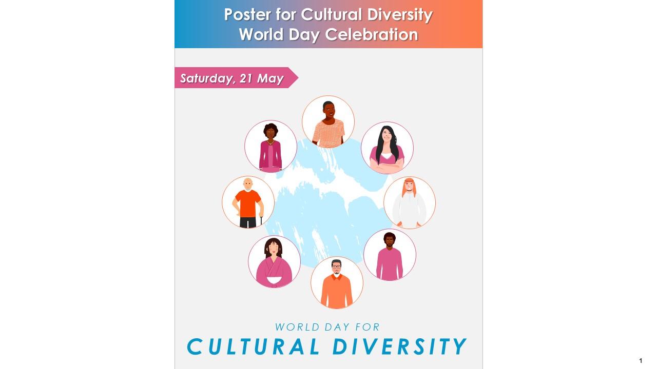 Poster for cultural diversity world day celebration edu ppt Slide01